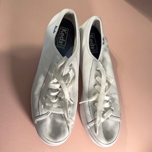 White women’s triple leather Keds